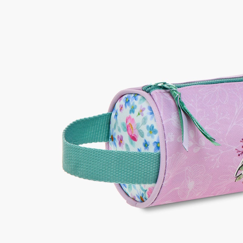 Roll road Pouch-My Little Garden-1 Cmprt--Girls (Polyester) Pink \ 22X12X5 - Image 4